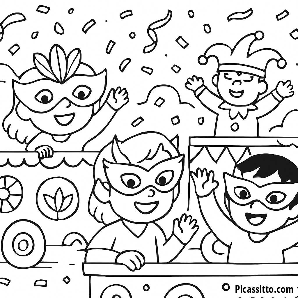 Page à Colorier de Parade Festive