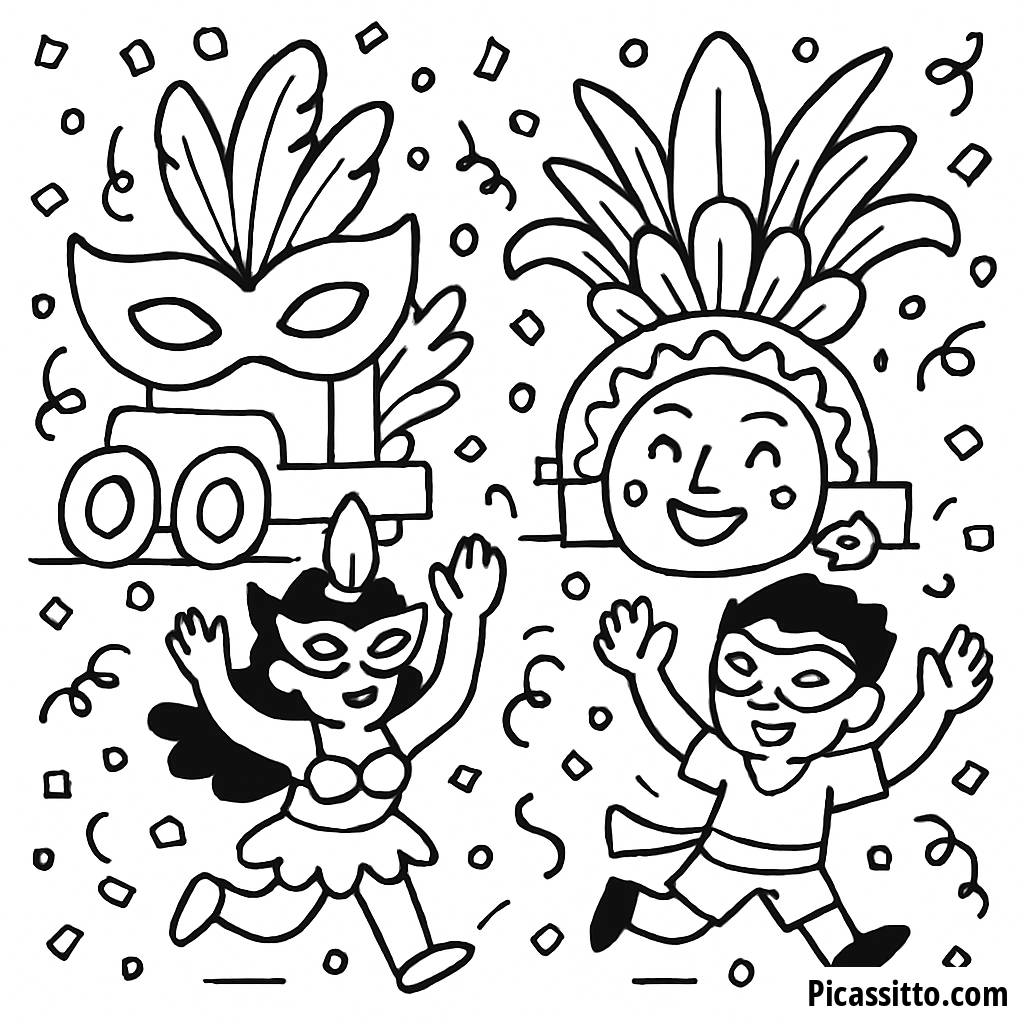 Festive Parade Coloring Page