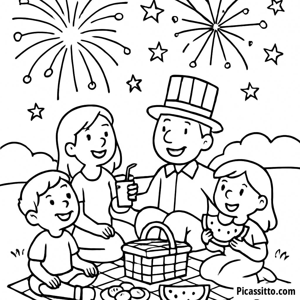 Malvorlage Feuerwerk