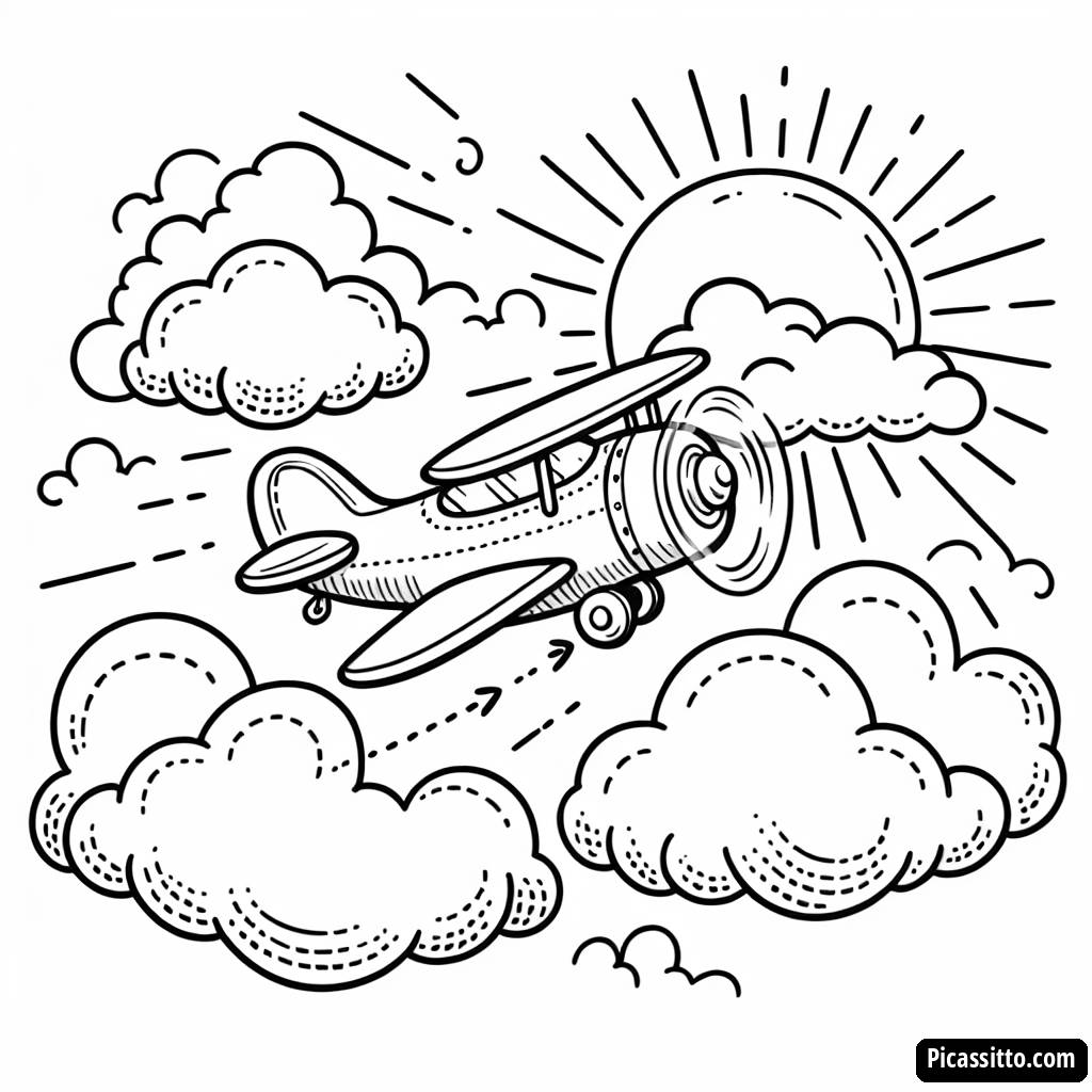 Раскраска Дружелюбного Самолета