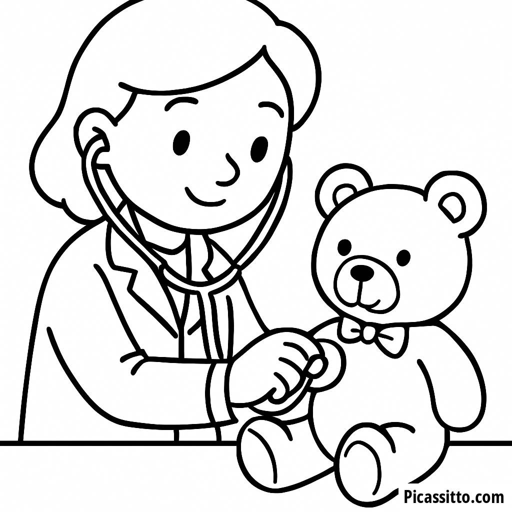 Friendly Doctor Coloring Page