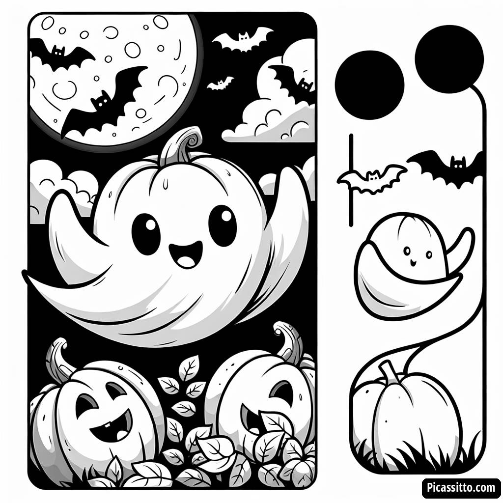 Page à Colorier Fantôme Amical