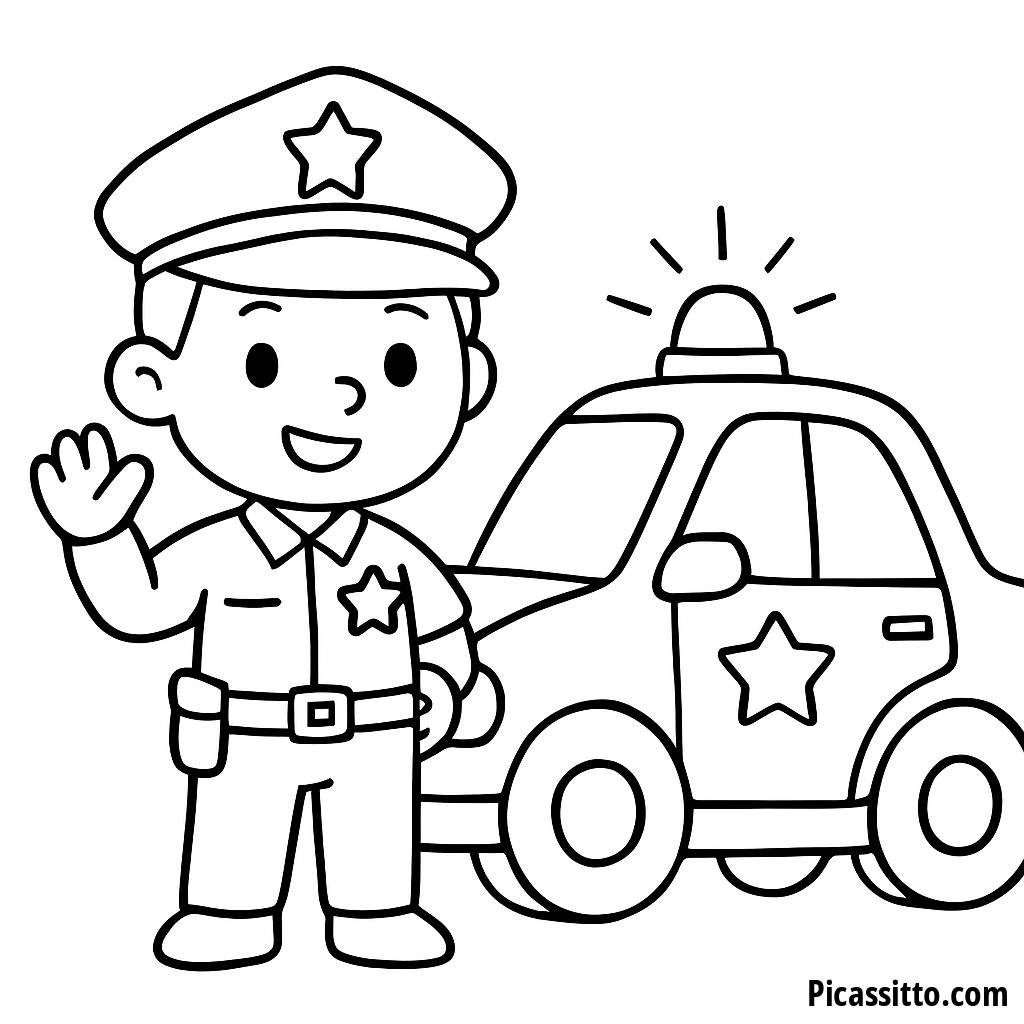 Раскраска Доброго Полицейского