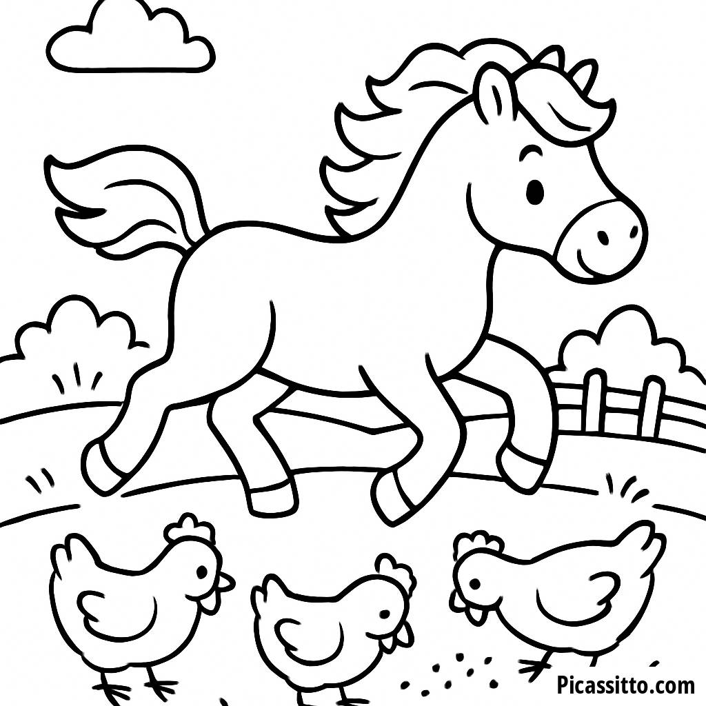 Galloping Horse Coloring Page