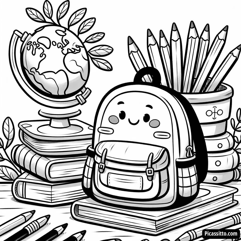 Раскраска Счастливый Рюкзак