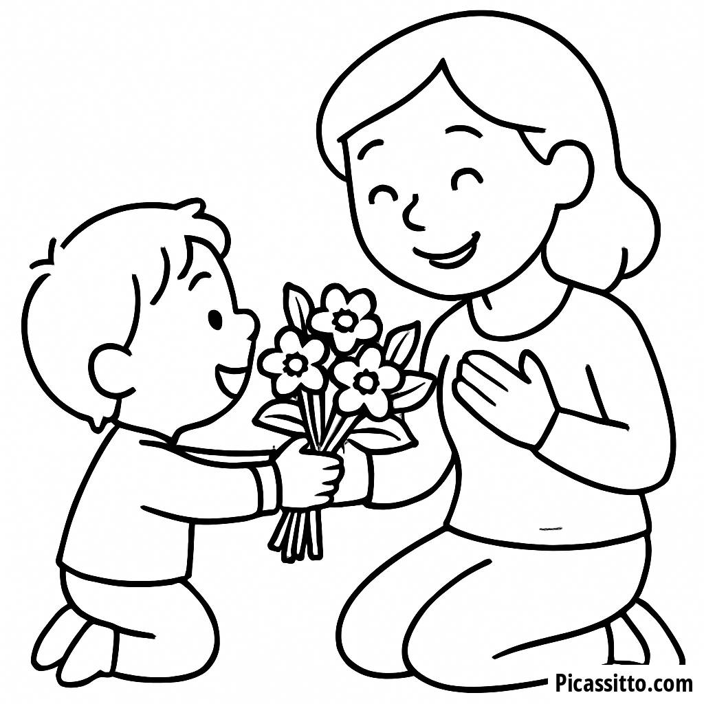 Раскраска ко Дню Матери