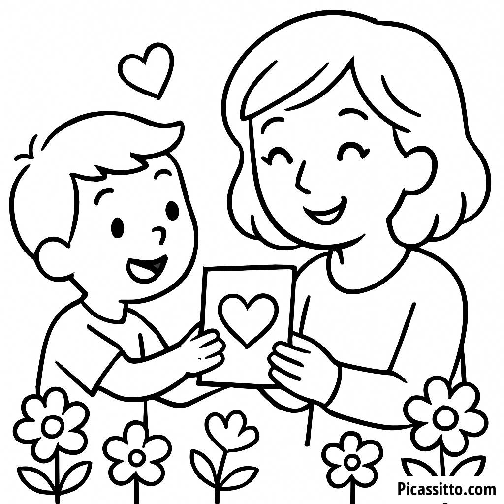 Heartwarming Mother's Day Coloring Page
