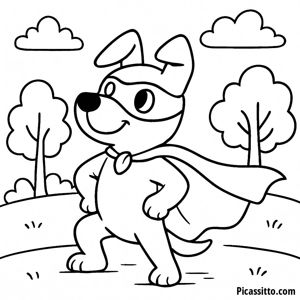 Heroic Dog Coloring Page