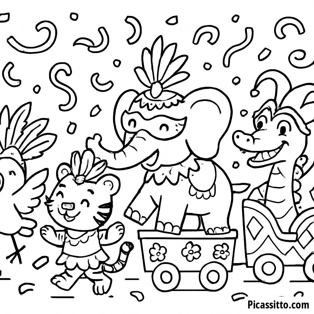 Joyful Parade Coloring Page