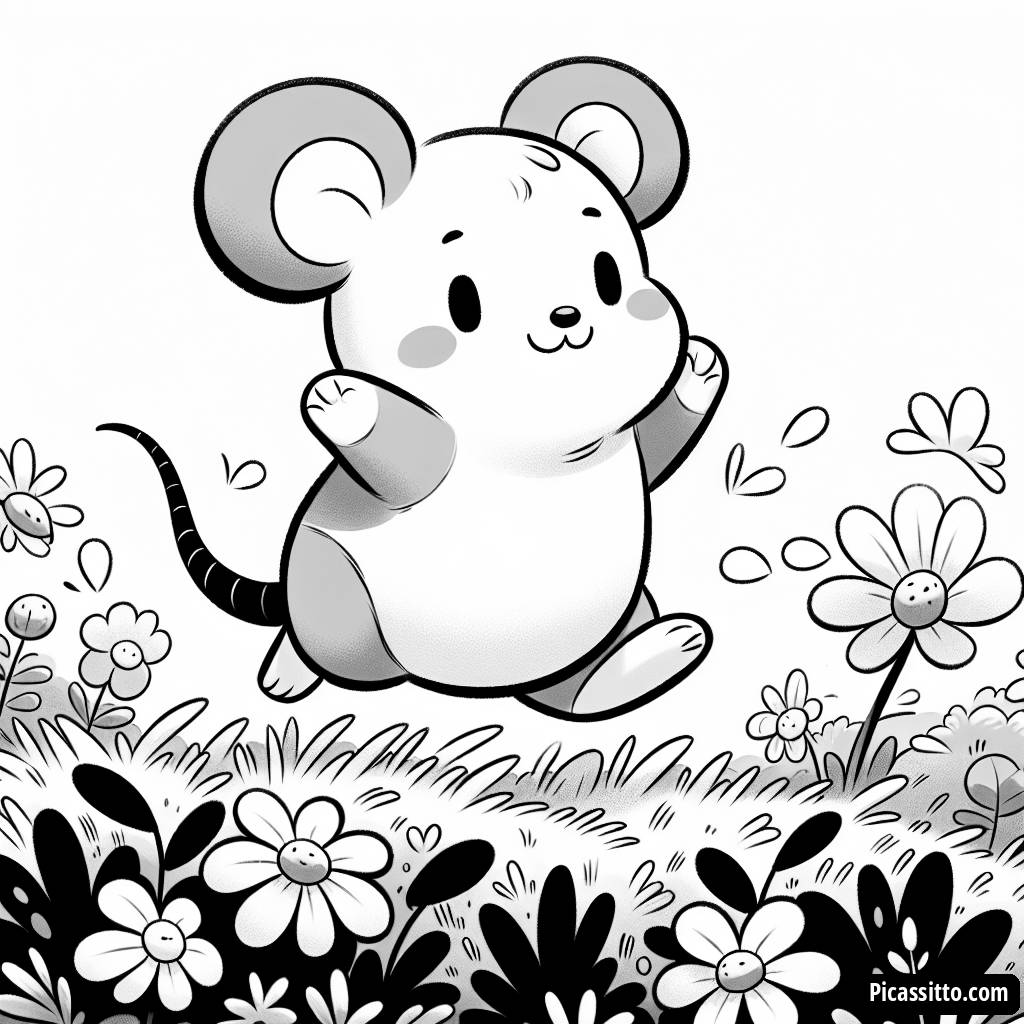 Fröhliche Pikachu Malvorlage