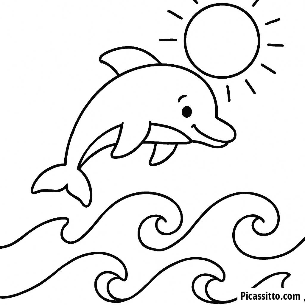 Springender Delfin Malvorlage