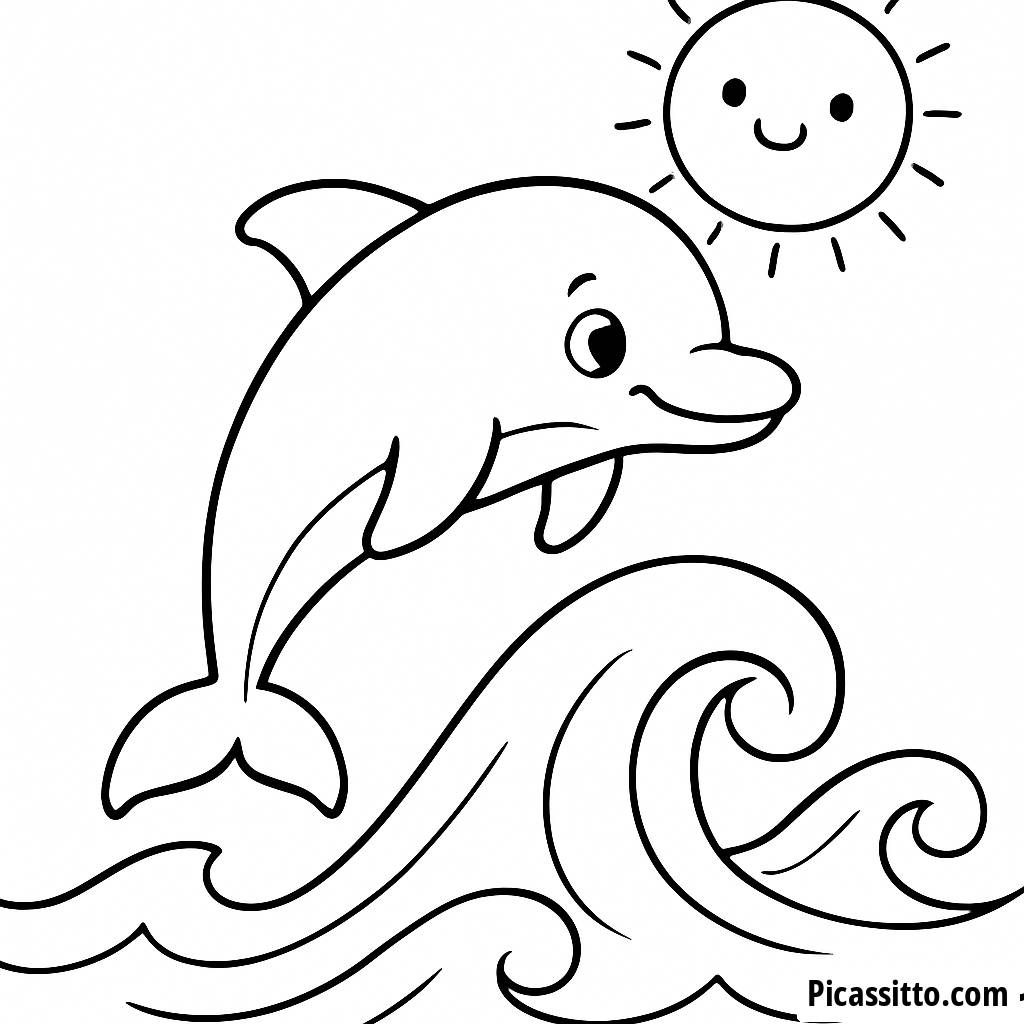 Springender Delfin Malvorlage