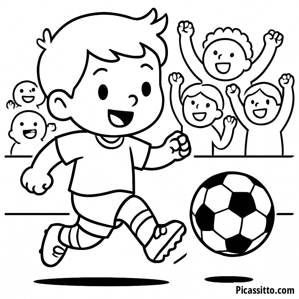 ¡A darle! Página para Colorear de Fútbol Gratis