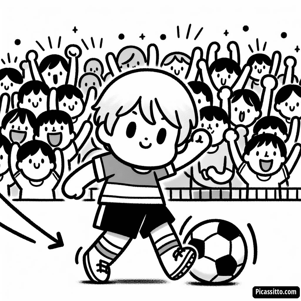 Kick It! Fun Soccer Coloring Page