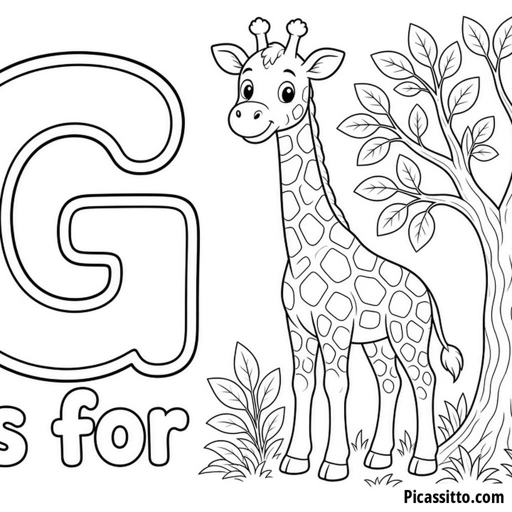 G come Giraffa - Disegno da colorare