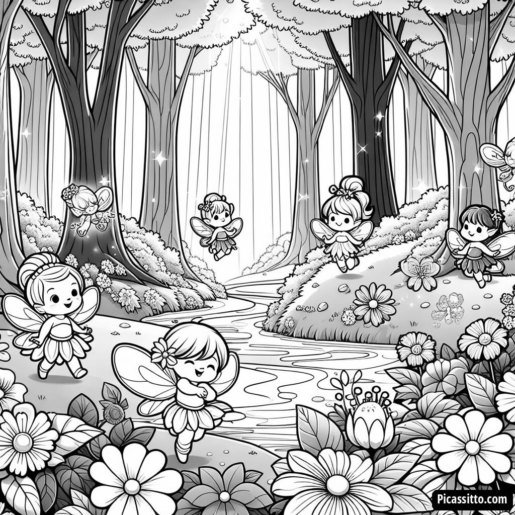 Раскраска Волшебного Леса
