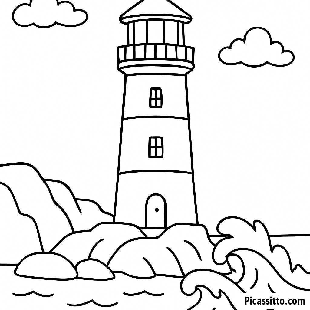 Magische Leuchtturm Malvorlage