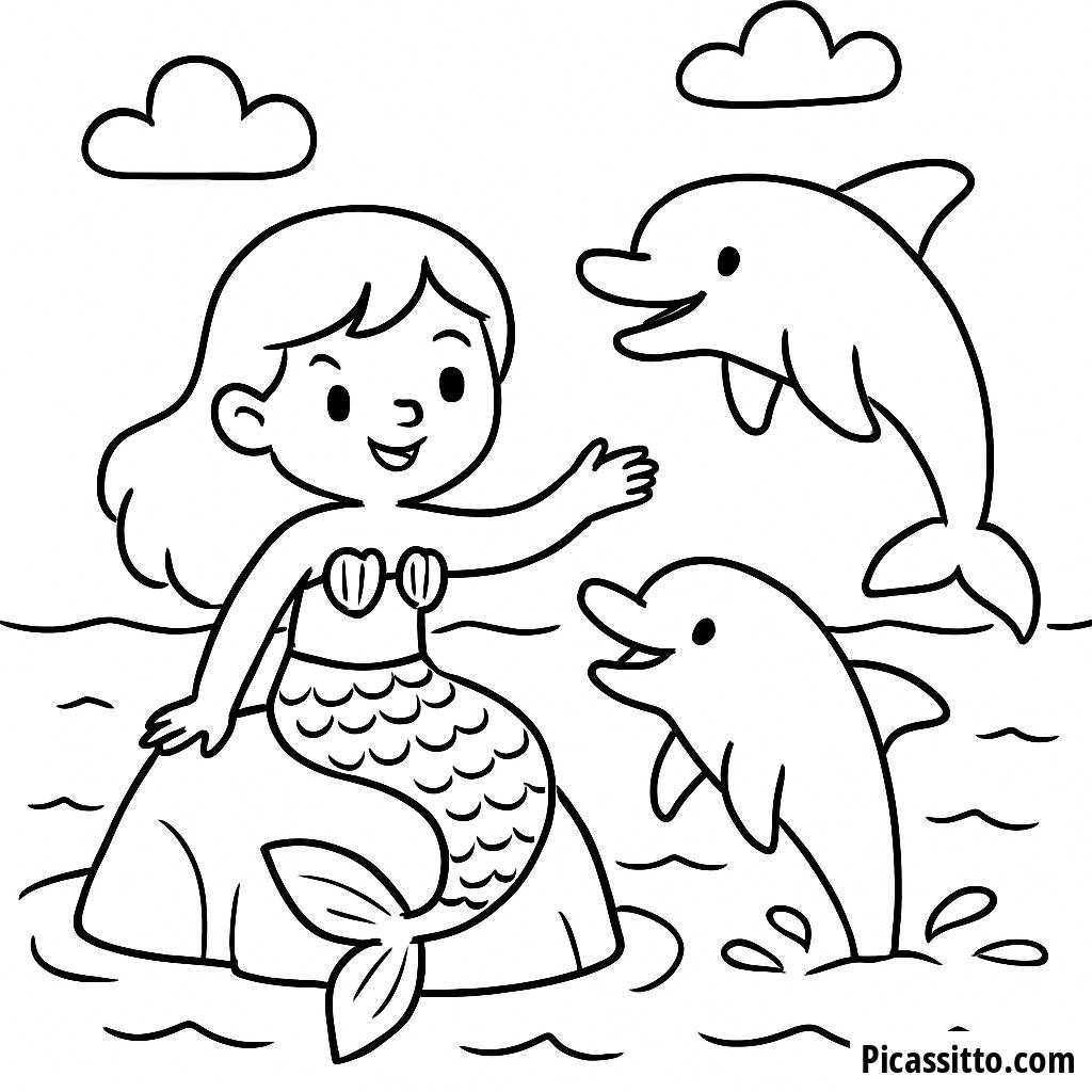 Magische Meerjungfrau Malvorlage