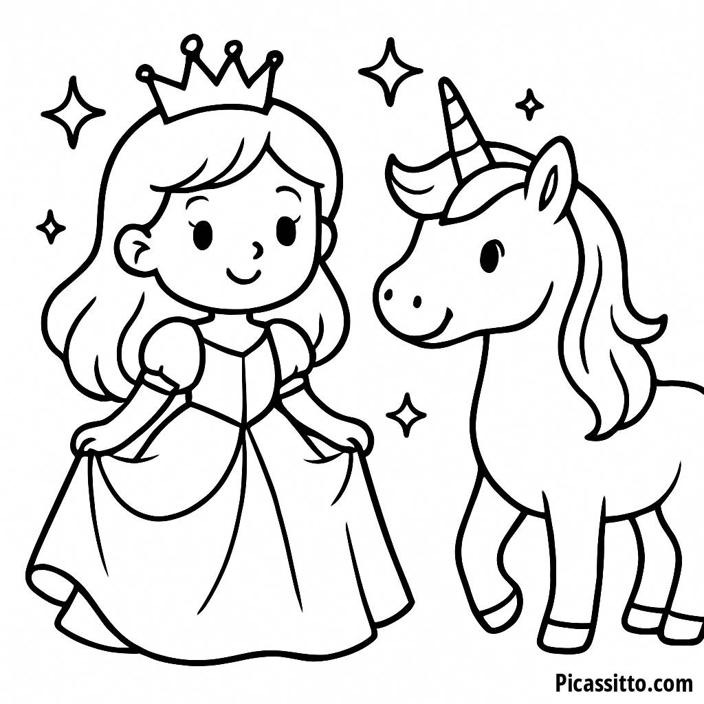 Page à Colorier Princesse Magique