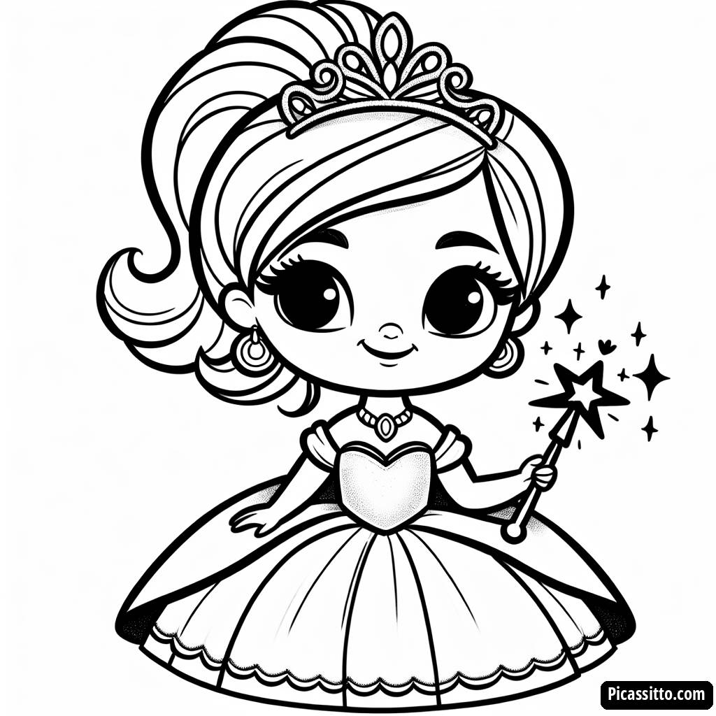 Page à Colorier de Princesse Magique