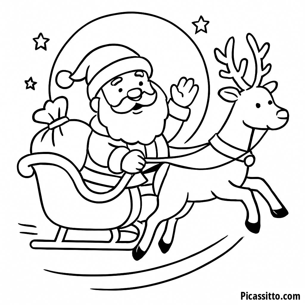 Page à Colorier du Magique Père Noël