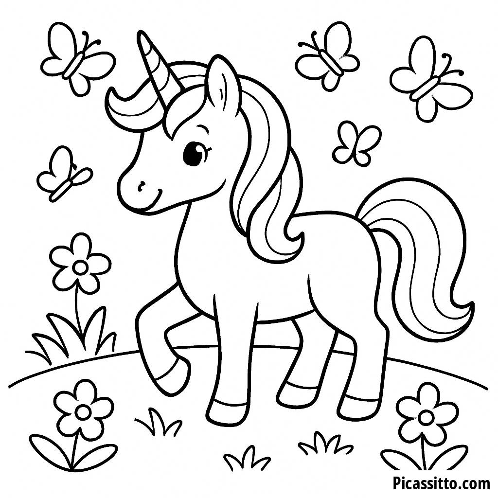 Magical Unicorn Coloring Page