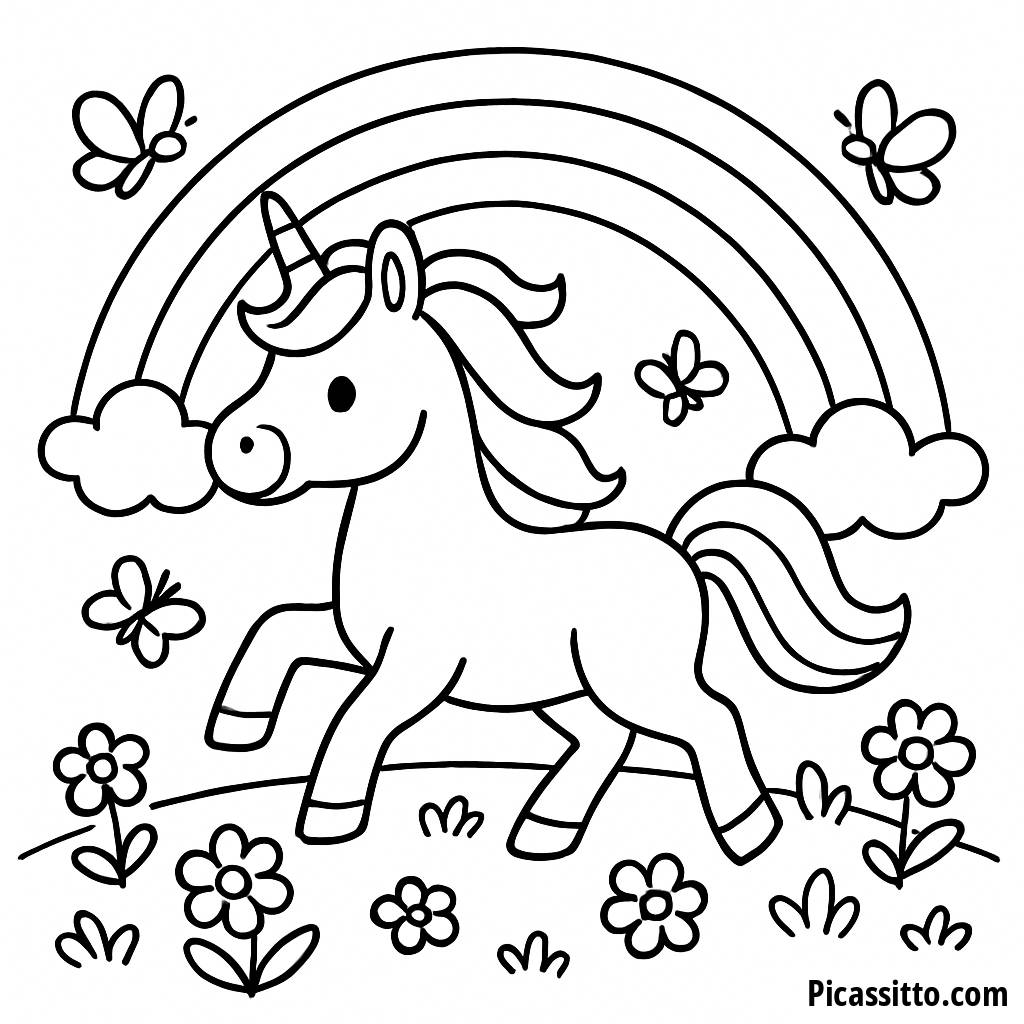 Magische Einhorn Ausmalbild