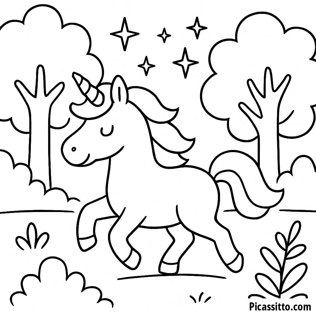 Раскраска Магического Единорога