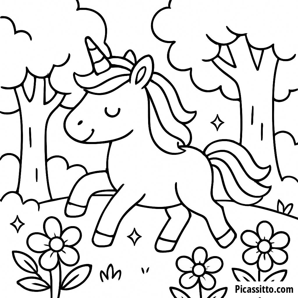 Magische Einhorn Malvorlage