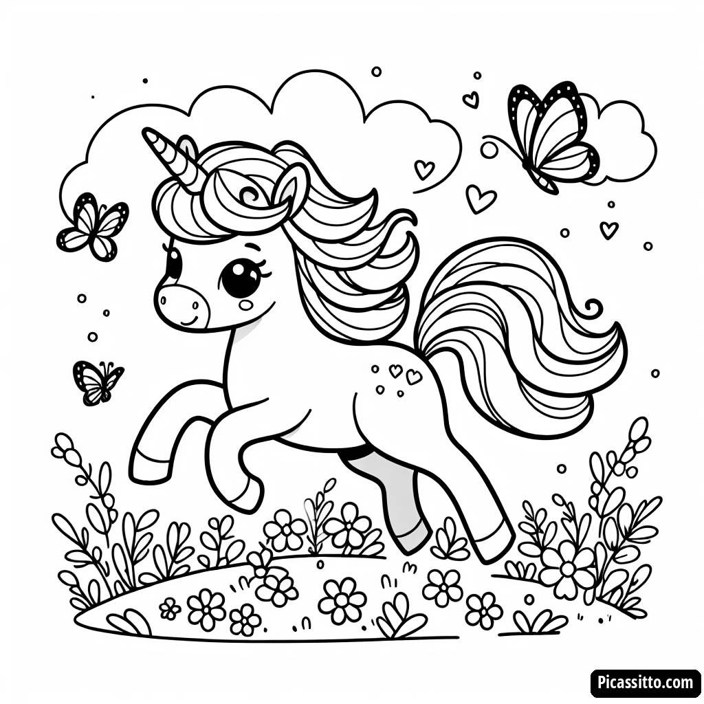 Раскраска Магического Единорога
