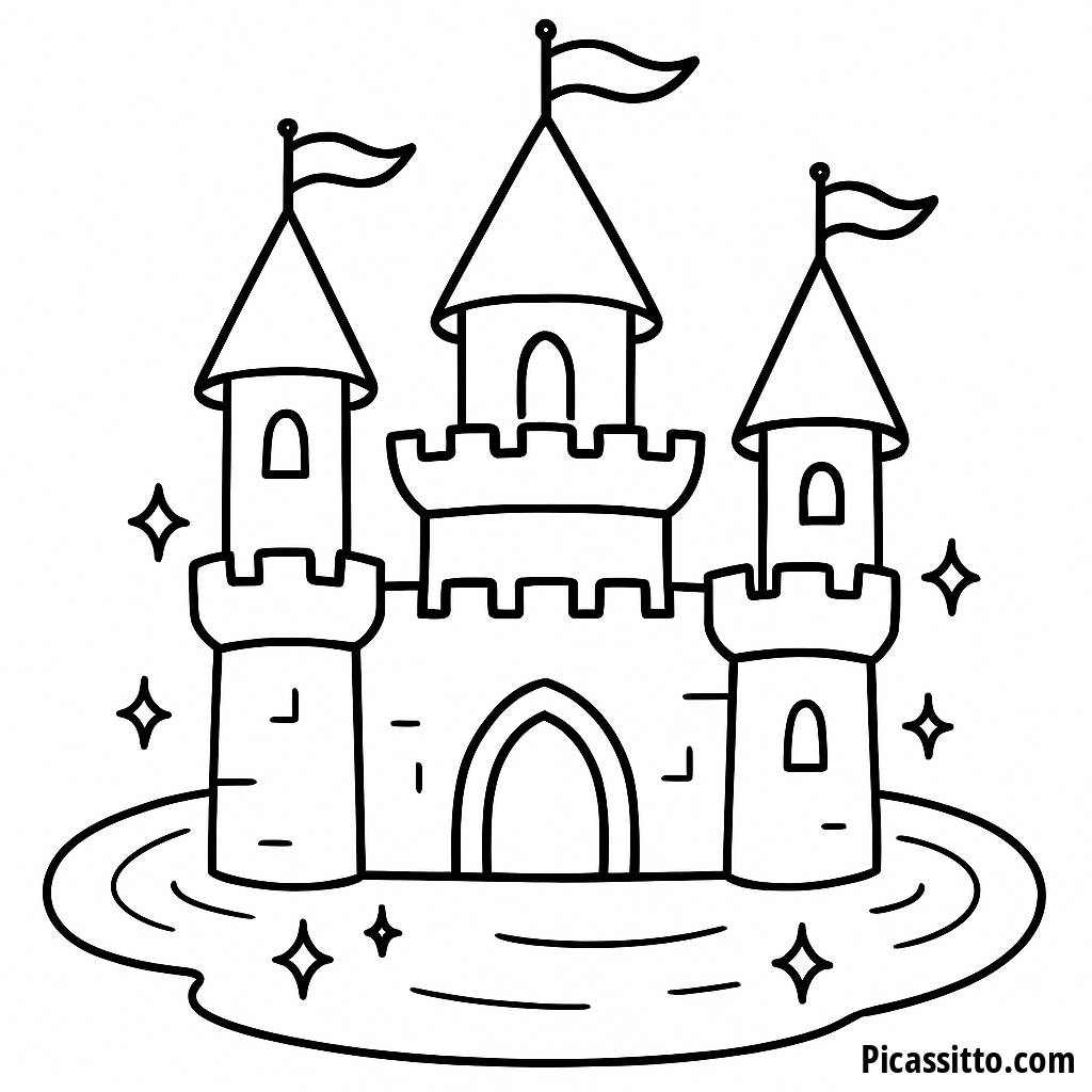 Раскраска: Величественный Замок