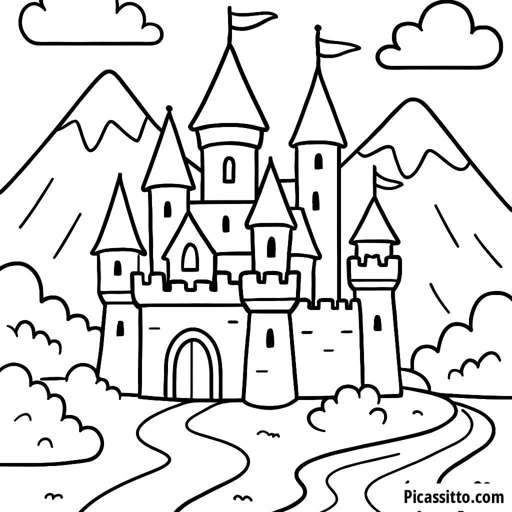 Раскраска Великолепного Замка