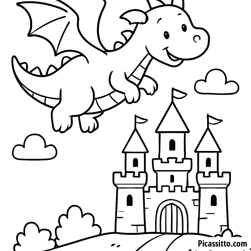 Pagina da Colorare: Castello Maestoso