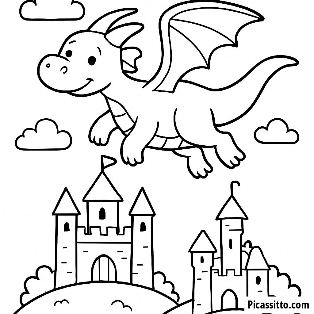 Pagina da Colorare del Castello Maestoso