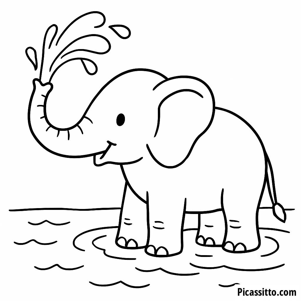 Majestätische Elefant Ausmalbild