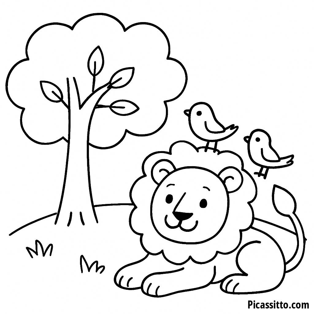 Majestätische Löwen Ausmalbild