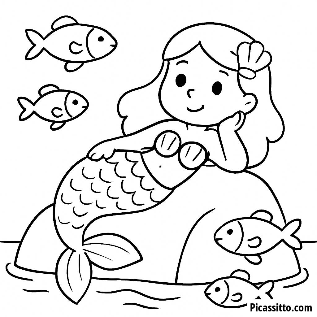 Mermaid Magic Coloring Page