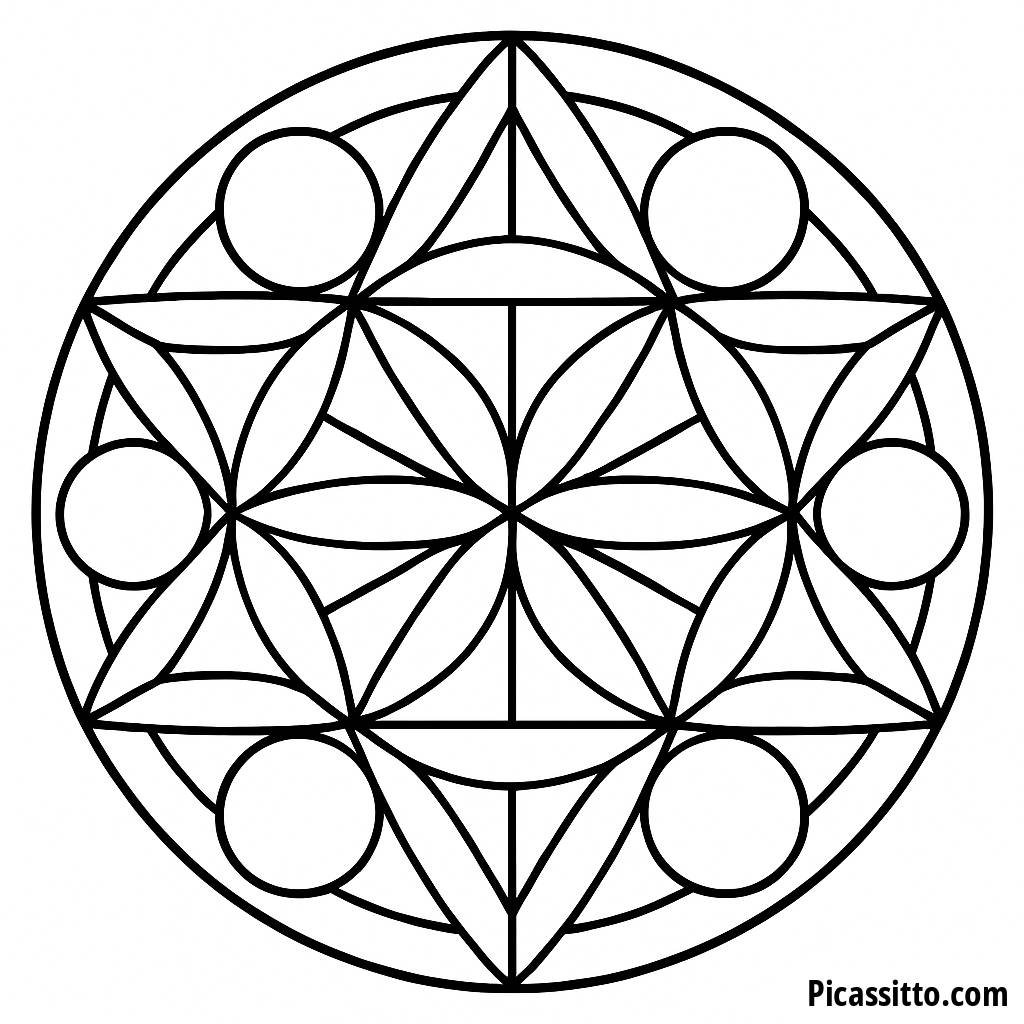 Page à Colorier de Motifs Géométriques Hypnotisants