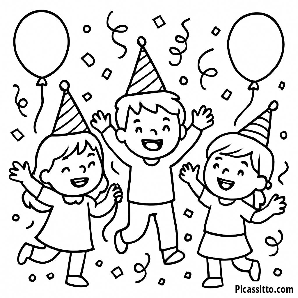 Malvorlage für Neujahrsfeier