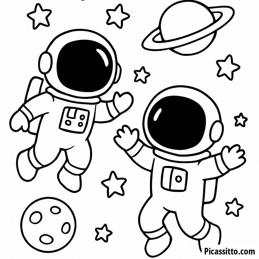 Außerhalb Dieser Welt: Astronauten Malvorlage