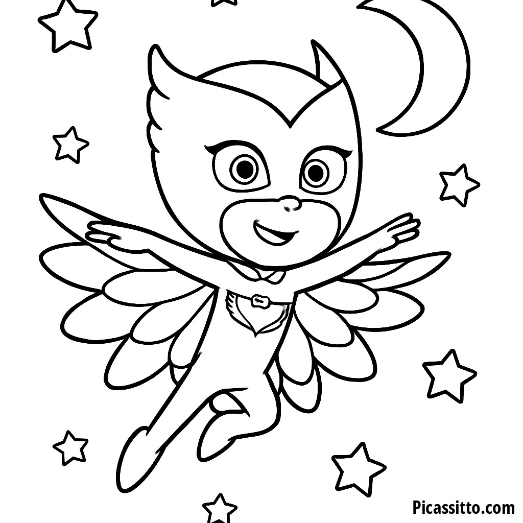 Owlette Fliegende Malvorlage