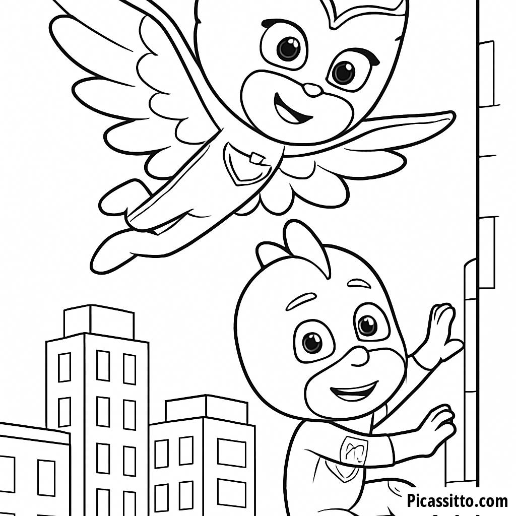 Owlette Voa Alto - Página para Colorir Grátis