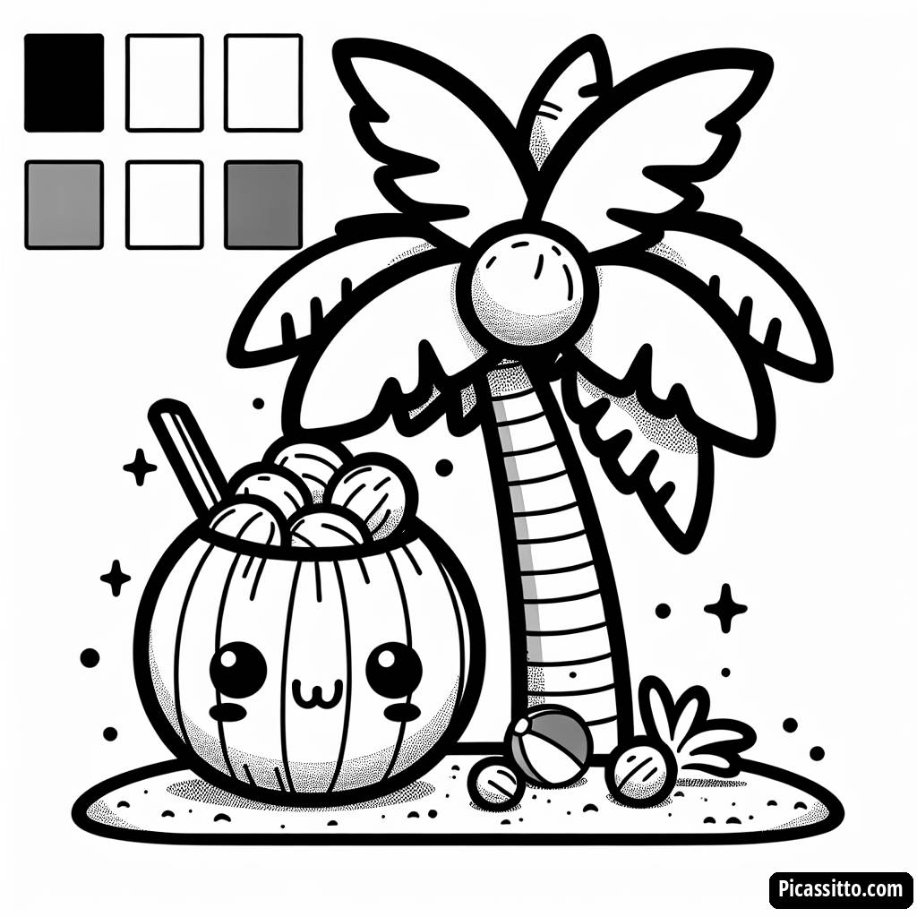 Веселая Раскраска Пальмы!