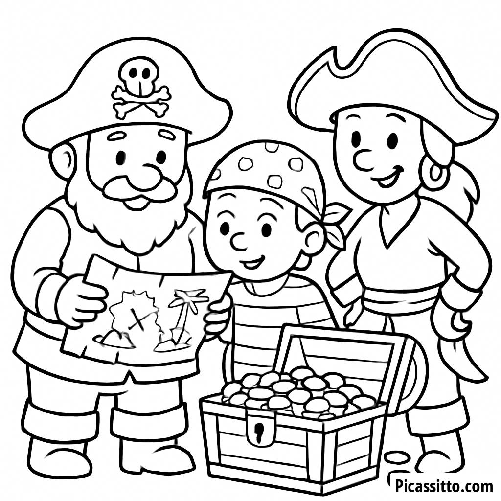 Piratenabenteuer Ausmalbild
