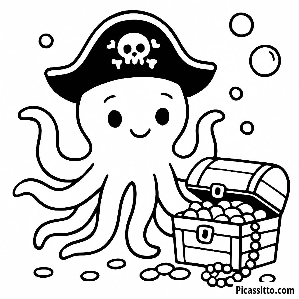 Página de Colorir Polvo Pirata