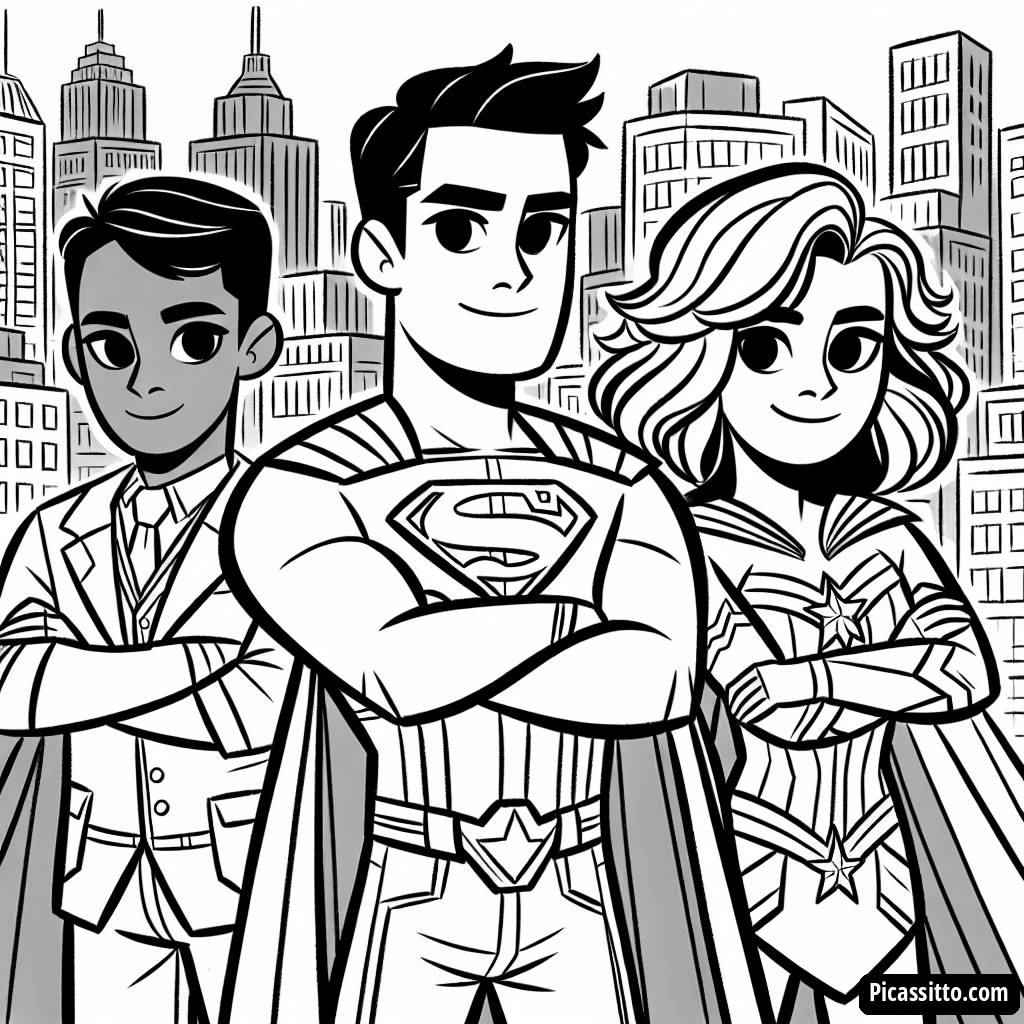 Malvorlage der PJ Masks Helden