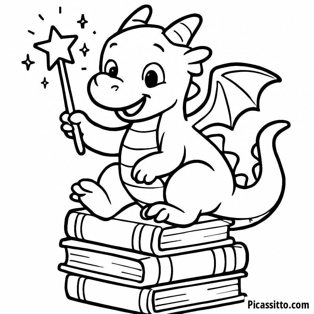 Verspielte Drachen Malvorlage