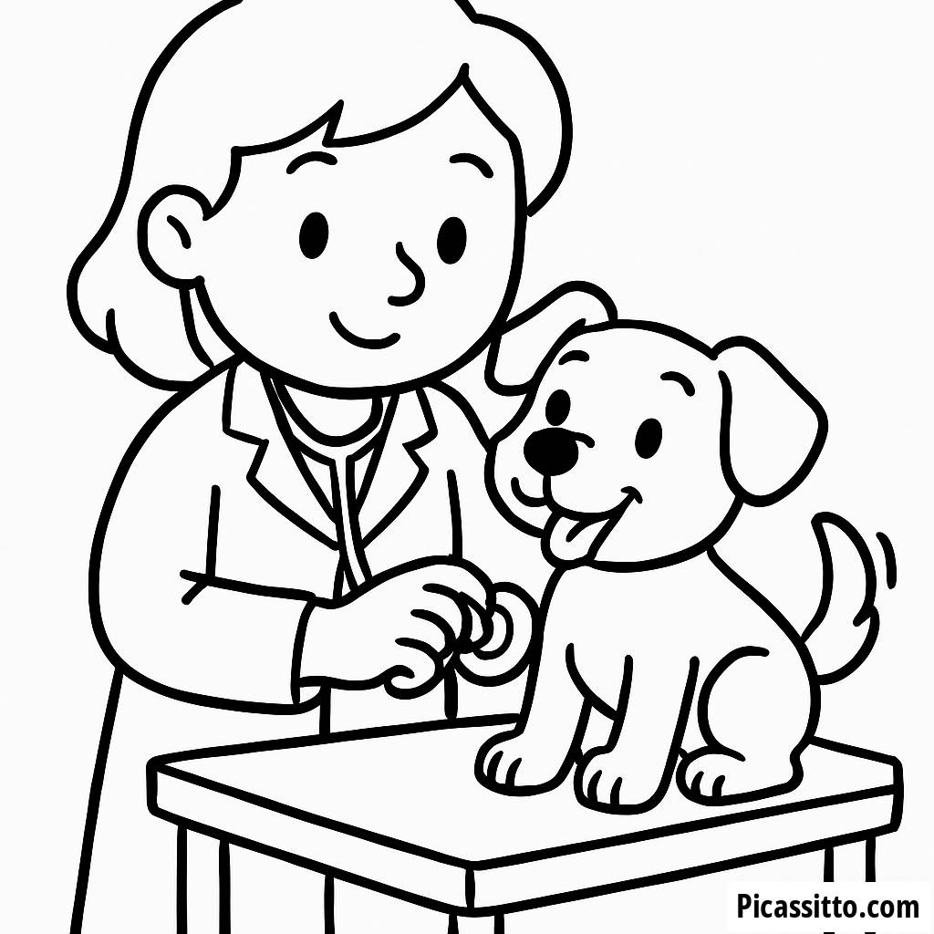 Playful Puppy Coloring Page
