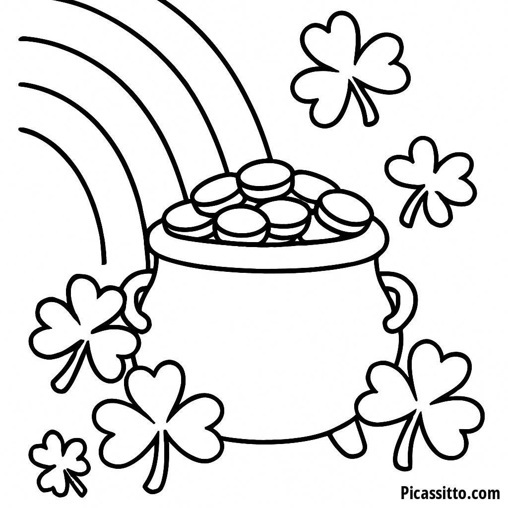 Pot of Gold Coloring Page