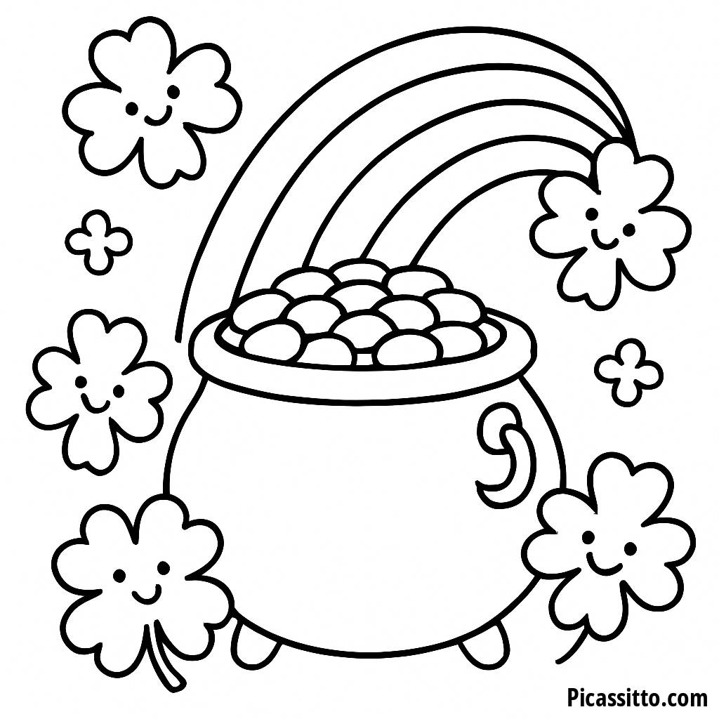 Pot of Gold Coloring Page